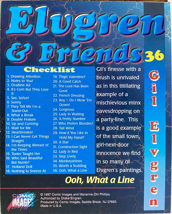 1997 Elvgren & Friends Jumbo Base Trading Card Set of 36 Cards Comic Images   - TvMovieCards.com
