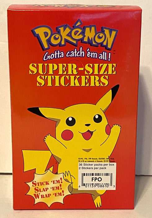 1999 Artbox Pokemon Super-Size Stickers Trading Card Box 36 Packs   - TvMovieCards.com