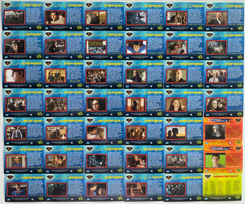 Superman Returns Movie Base Card Set 90 Cards Topps 2006   - TvMovieCards.com