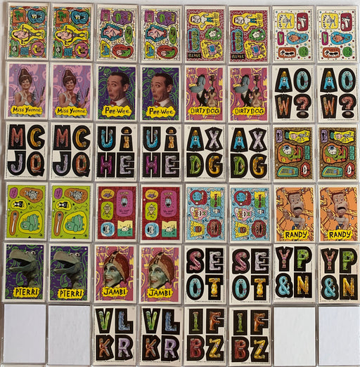 Pee Wee Herman Pee Wee's Playhouse Fun Paks Sticker Card Set Topps 1989   - TvMovieCards.com