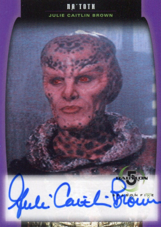Babylon 5 Season 5 Julie Catlin-Brown as Na'Toth Autograph Card A14   - TvMovieCards.com