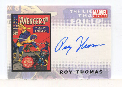 Avengers Complete 1963 to Present Roy Thomas Autograph Card   - TvMovieCards.com