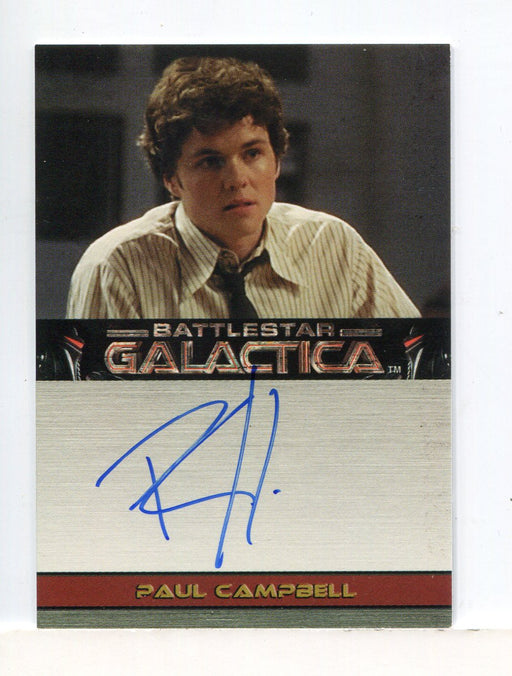 Battlestar Galactica Premiere Edition Paul Campbell Autograph Card   - TvMovieCards.com
