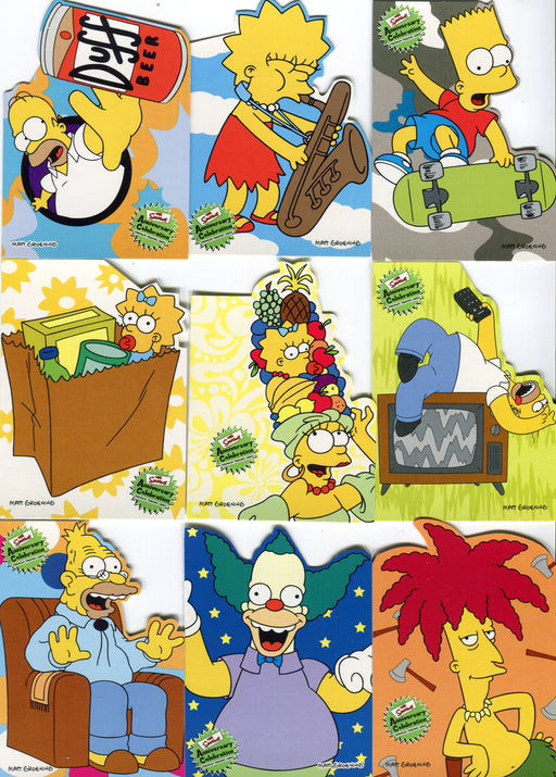 Simpsons 10th Anniversary Celebration Cut-Ups Chase Card Set C1 - C9   - TvMovieCards.com
