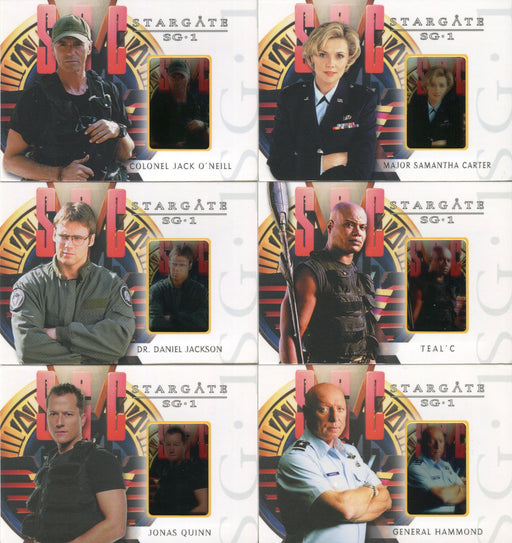 Stargate SG-1 Season 6 Six Film Clip Gallery Chase Card Set G1 thru G6   - TvMovieCards.com