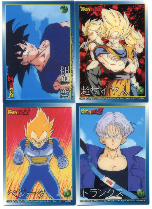 Dragon Ball Z Series 4 Complete Clear Chase Card Set C-01 - C-04 Artbox 2001   - TvMovieCards.com