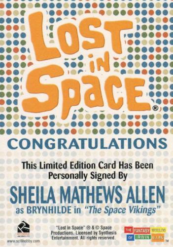 Lost in Space Complete Shiela Mathews Allen as Brynhilde Autograph Card   - TvMovieCards.com