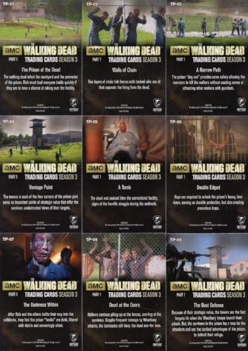 Walking Dead Season 3 Part 1 The Prison Foil Stamped Chase Card Set 9 Cards   - TvMovieCards.com