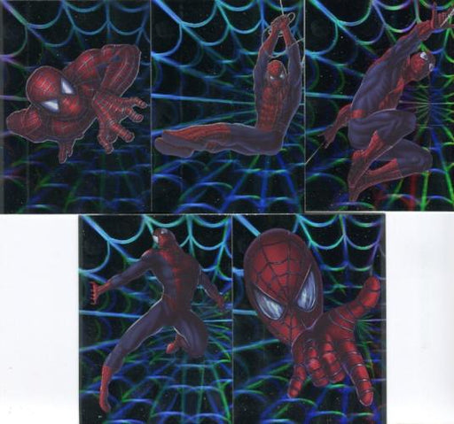 Spider-Man Movie Hologram Chase Card Set 2002 Topps 5 Cards   - TvMovieCards.com