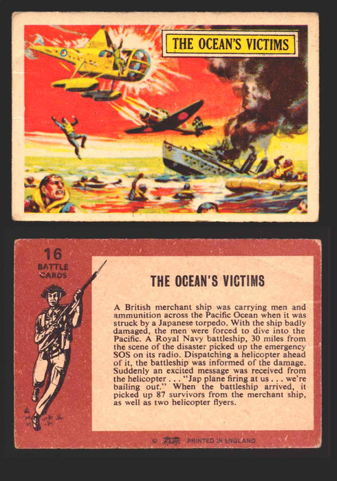 1965 Battle World War II A&BC Vintage Trading Card You Pick Singles #1-#73 16   The Ocean's Victims  - TvMovieCards.com