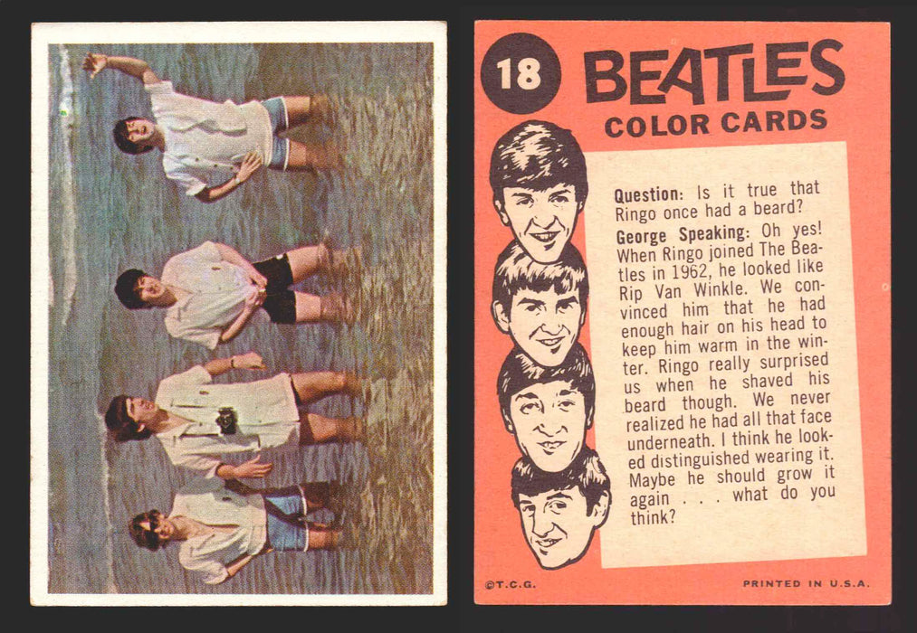 Beatles Color Topps 1964 Vintage Trading Cards You Pick Singles #1-#64 #	18  - TvMovieCards.com