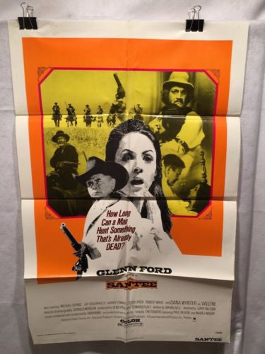 Original 1973 "Santee" 1 Sheet Movie Poster 27x 41" Glen Ford   - TvMovieCards.com