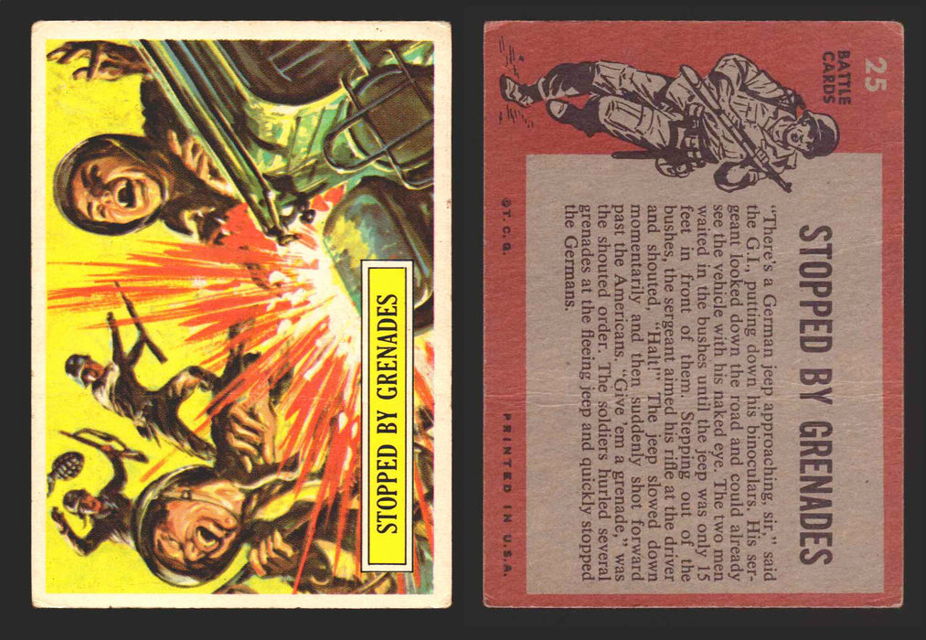 1965 Battle World War II Vintage Trading Card You Pick Singles #1-66 Topps #	25 (creased)  - TvMovieCards.com