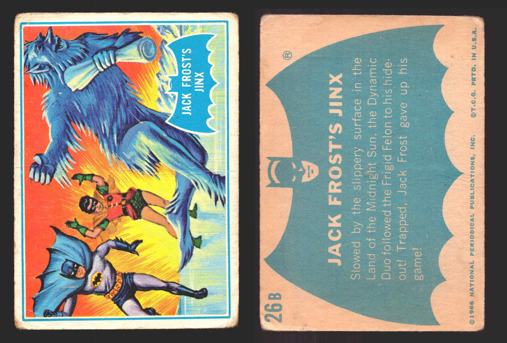1966 Batman Puzzle B (Blue Bat) Vintage Trading Card You Pick Singles #1B-44B #26  - TvMovieCards.com