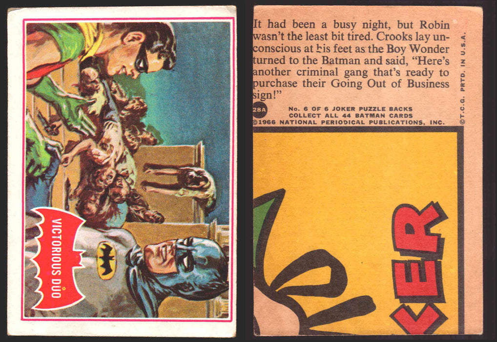 1966 Batman Series A (Red Bat) Vintage Trading Card You Pick Singles #1A-44A #28  - TvMovieCards.com