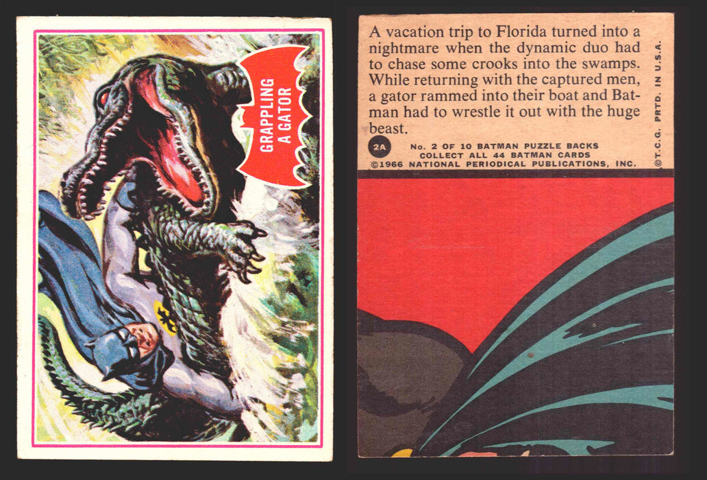 1966 Batman Series A (Red Bat) Vintage Trading Card You Pick Singles #1A-44A #2  - TvMovieCards.com