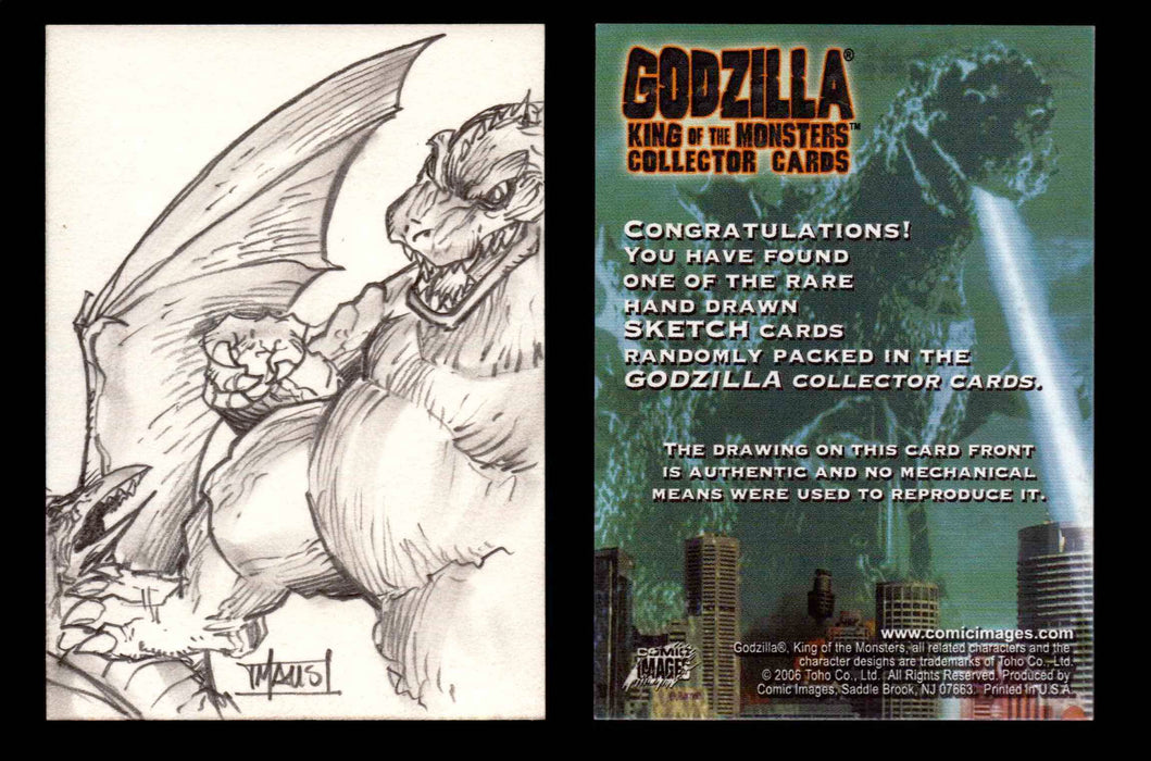 GODZILLA: KING OF THE MONSTERS Artist Sketch Trading Card You Pick Singles #31 Godzilla & Rodan by Bill Maus  - TvMovieCards.com