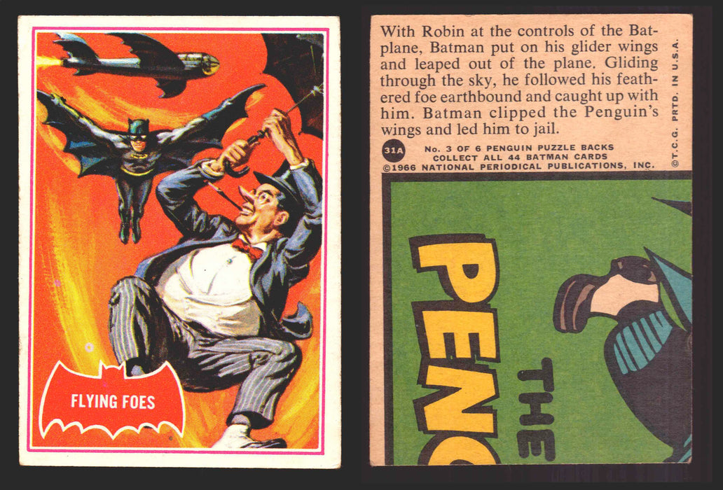 1966 Batman Series A (Red Bat) Vintage Trading Card You Pick Singles #1A-44A #31  - TvMovieCards.com