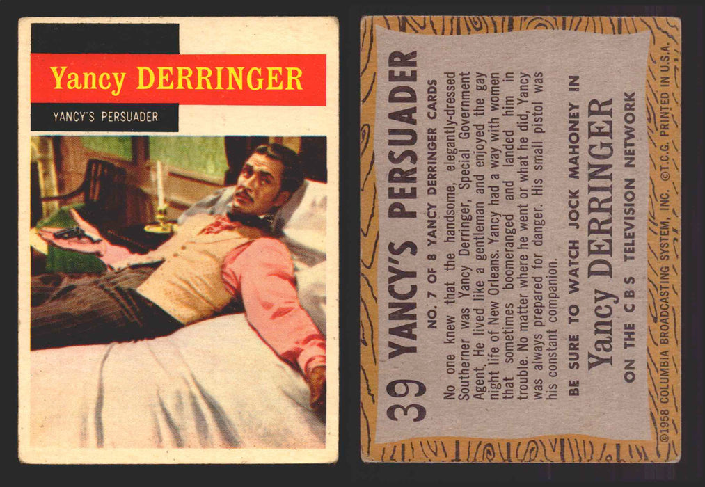 1958 TV Westerns Topps Vintage Trading Cards You Pick Singles #1-71 39   Yancy's Persuader  - TvMovieCards.com