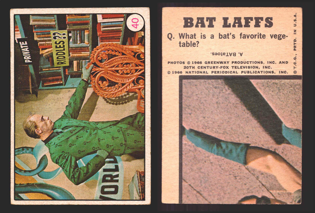 Batman Bat Laffs Vintage Trading Card You Pick Singles #1-#55 Topps 1966 #40  - TvMovieCards.com