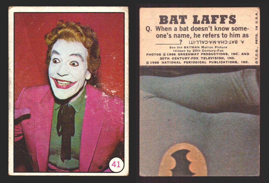 Batman Bat Laffs Vintage Trading Card You Pick Singles #1-#55 Topps 1966 #41  - TvMovieCards.com