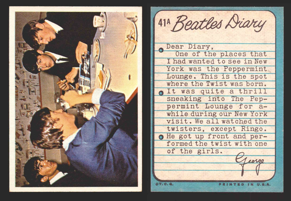 Beatles Diary Topps 1964 Vintage Trading Cards You Pick Singles #1A-#60A #	41	A  - TvMovieCards.com
