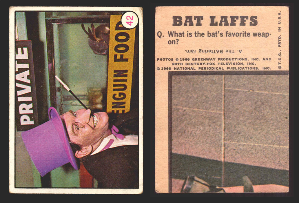 Batman Bat Laffs Vintage Trading Card You Pick Singles #1-#55 Topps 1966 #42  - TvMovieCards.com