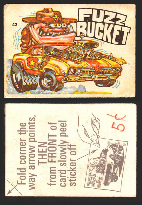 1970 Odd Rods All Stars Sticker Trading Card Donruss #1-#66 You Pick Singles   - TvMovieCards.com