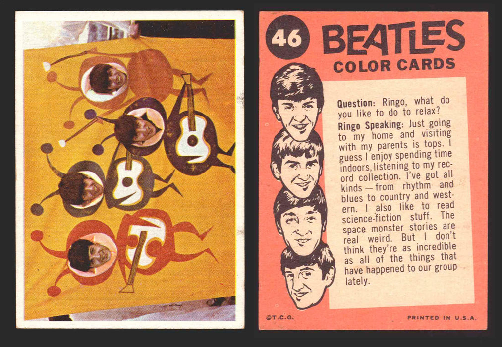 Beatles Color Topps 1964 Vintage Trading Cards You Pick Singles #1-#64 #	46  - TvMovieCards.com