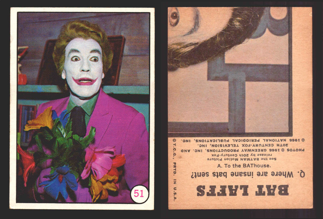 Batman Bat Laffs Vintage Trading Card You Pick Singles #1-#55 Topps 1966 #51  - TvMovieCards.com