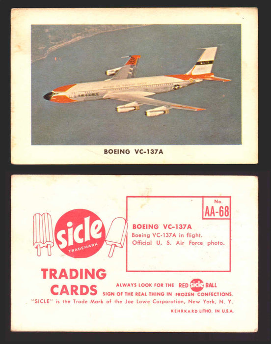 1959 Sicle Airplanes Joe Lowe Corp Vintage Trading Card You Pick Singles #1-#76 AA-68	Boeing VC-137A  - TvMovieCards.com