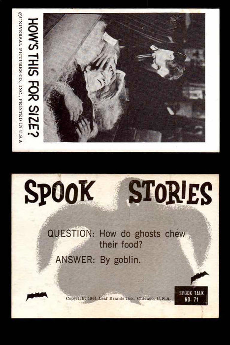 1961 Spook Stories Series 1 Leaf Vintage Trading Cards You Pick Singles #1-#72 #71  - TvMovieCards.com