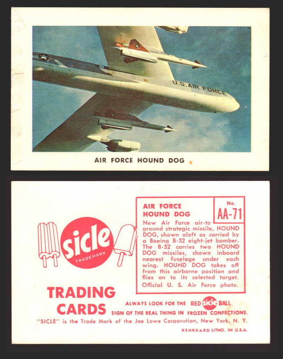1959 Sicle Airplanes Joe Lowe Corp Vintage Trading Card You Pick Singles #1-#76 AA-71	Air Force Hound Dog  - TvMovieCards.com