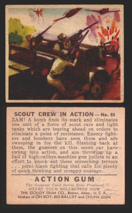 1938 Action Gum Vintage Trading Cards #1-96 You Pick Singles Goudy Gum #85   Scout Crew in Action  - TvMovieCards.com