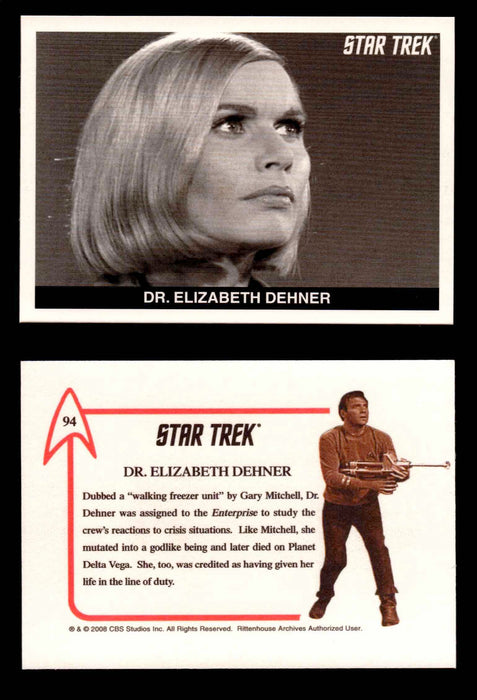 Star Trek TOS 40th Anniversary S2 1967 Expansion Card You Pick Singles #91-108 #94    Dr. Elizabeth Dehner  - TvMovieCards.com