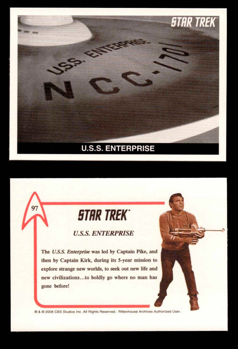 Star Trek TOS 40th Anniversary S2 1967 Expansion Card You Pick Singles #91-108 #97    U.S.S. Enterprise  - TvMovieCards.com