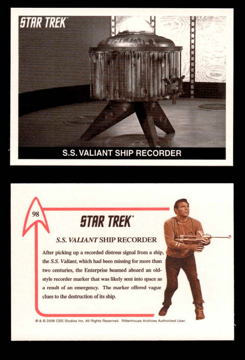 Star Trek TOS 40th Anniversary S2 1967 Expansion Card You Pick Singles #91-108 #98    S.S. Valiant Ship Recorder  - TvMovieCards.com