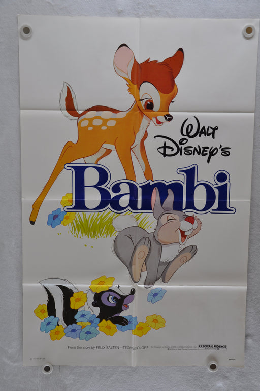 1982 Walt Disney Bambi Rerelease Original 1SH Movie Poster Hardie Albright, Stan   - TvMovieCards.com