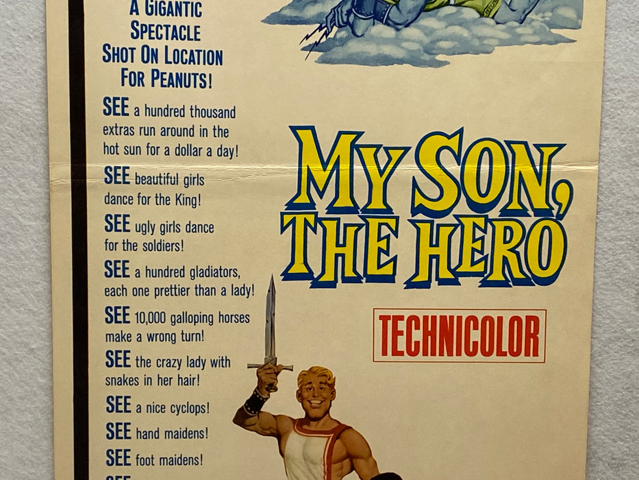1962 My Son, the Hero Insert 14 x 36 Movie Poster Pedro Armendáriz   - TvMovieCards.com