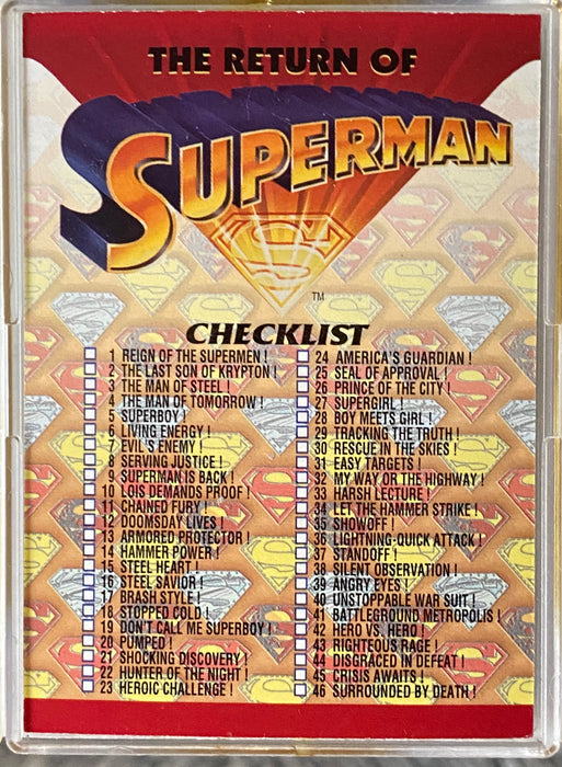 The Return of Superman Base Trading Card Set 100 Cards Skybox 1993   - TvMovieCards.com