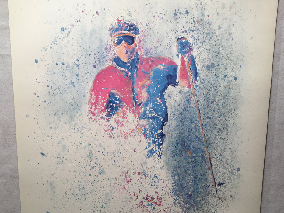 Dan Young Panache Editions - Aspen Skiing Poster Lithograph Print 25 x 36"   - TvMovieCards.com