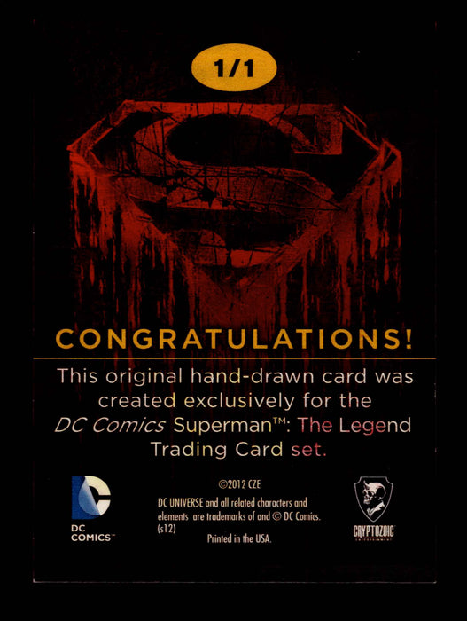 Superman: The Legend 2013 Cryptozoic DC Comics Sketch Card by Richard Brady   - TvMovieCards.com