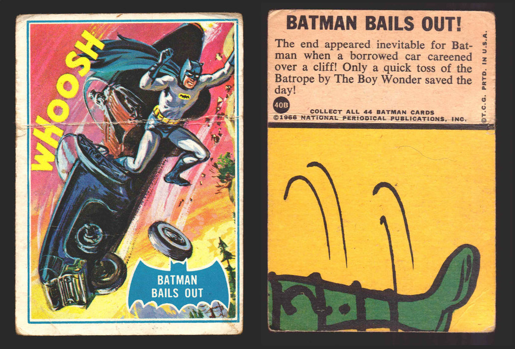 1966 Batman Puzzle B (Blue Bat) Vintage Trading Card You Pick Singles #1B-44B #40B  - TvMovieCards.com