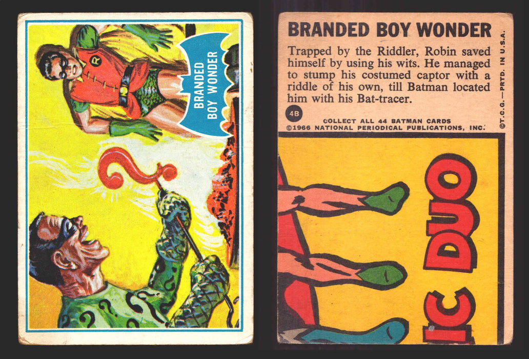 1966 Batman Puzzle B (Blue Bat) Vintage Trading Card You Pick Singles #1B-44B #4B  - TvMovieCards.com