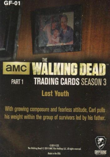 Walking Dead Season 3 Part 1 The Grimes Family Shadowbox Chase Card GF-01   - TvMovieCards.com
