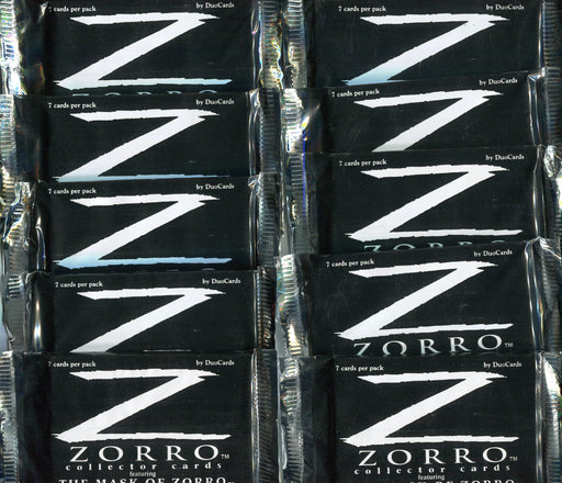 Zorro The Mask of Zorro Movie Card Pack Lot 10 Sealed Packs Duocards 1998   - TvMovieCards.com
