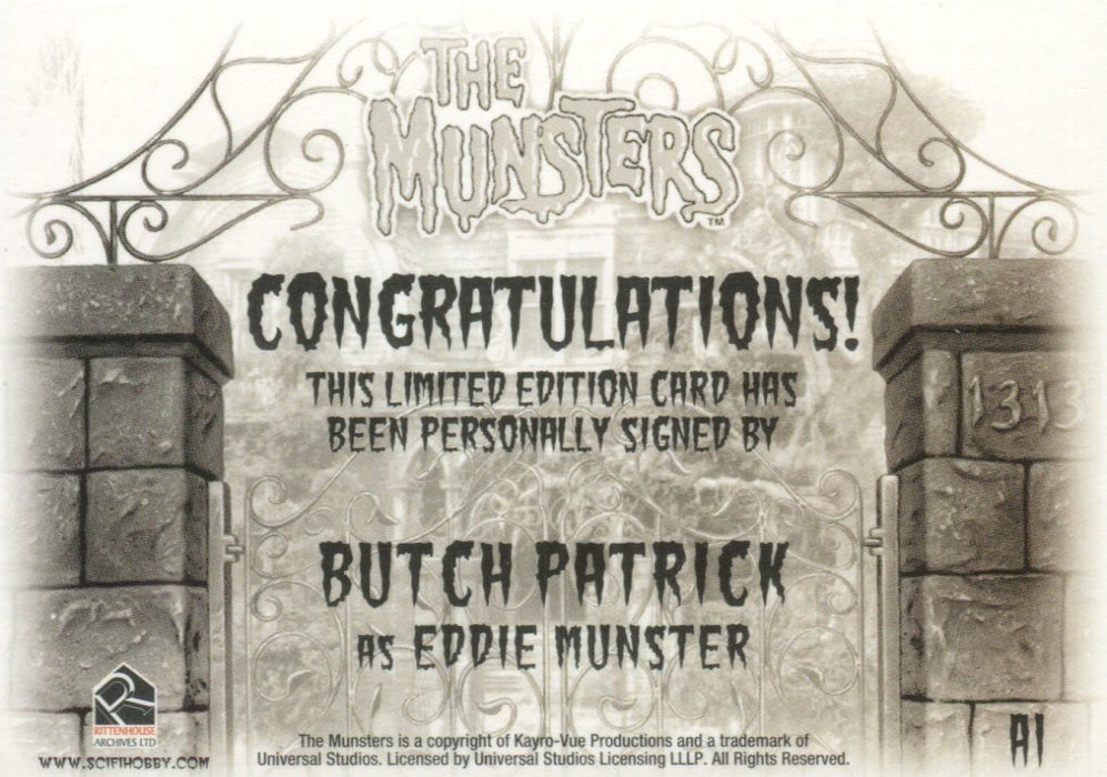 Munsters (2005) Butch Patrick as Eddie Munster Autograph Card A1   - TvMovieCards.com