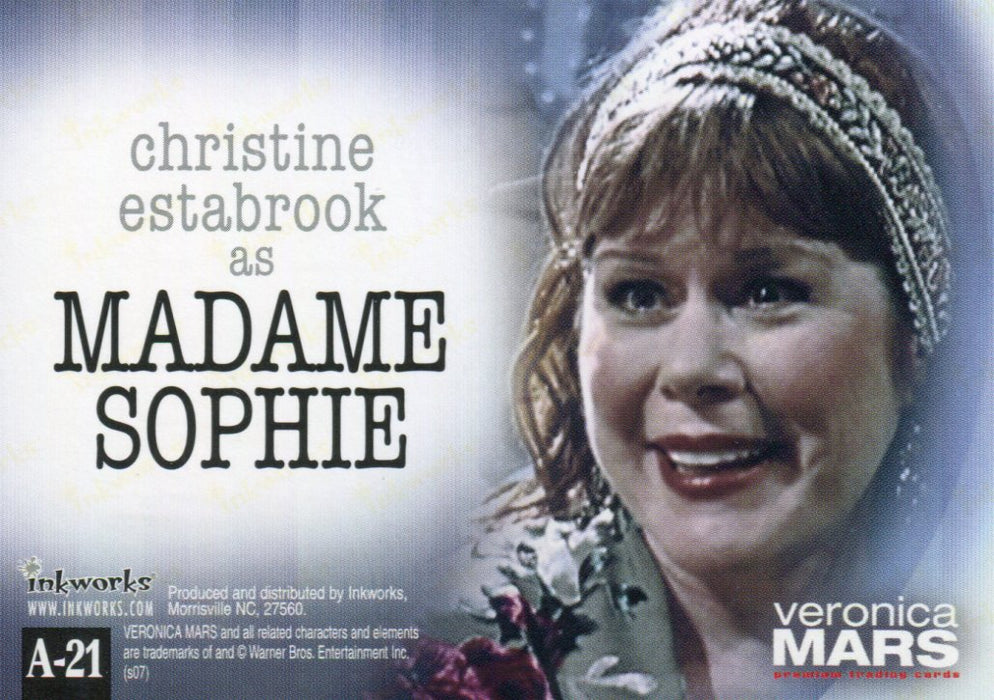 Veronica Mars Season 2 Christine Estabrook as Madame Sophie Autograph Card A-21   - TvMovieCards.com