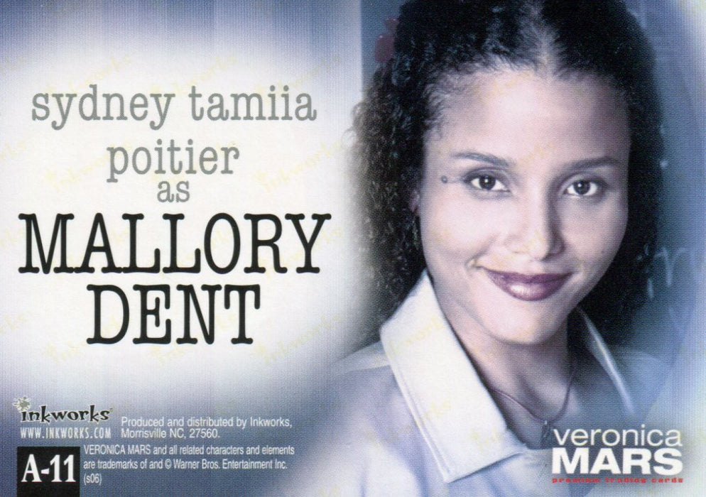 Veronica Mars Season 1 Sydney Tamiia Poitier as Mallory Dent Autograph Card A-11   - TvMovieCards.com