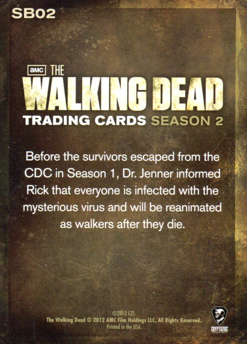 Walking Dead Season 2 "Infected" Shadowbox Chase Card SB02   - TvMovieCards.com